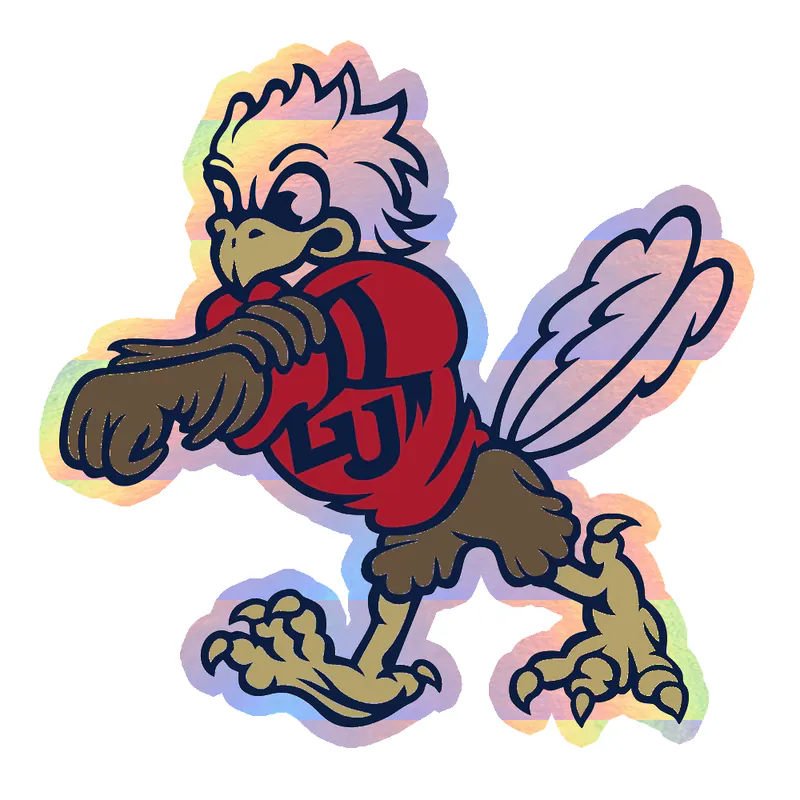 Liberty Flames Sparky The Eagle - Holographic Vinyl Sticker - Custom Size