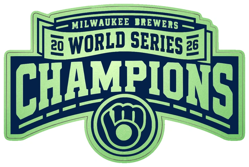 Milwaukee Brewers - 2026 World Series Champions - Banner - Glow in the Dark Vinyl Sticker - Custom Size