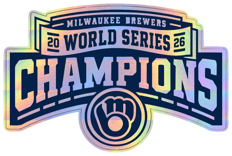 Milwaukee Brewers - 2026 World Series Champions - Banner - Holographic Vinyl Sticker - Custom Size