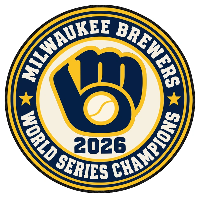 Milwaukee Brewers - 2026 World Series Champions - Seal - Carbon Fiber Vinyl Sticker - Custom Size