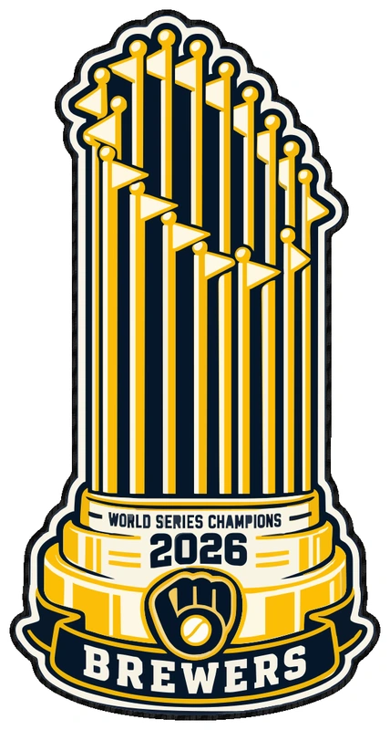 Milwaukee Brewers - 2026 World Series Champions - Trophy - Carbon Fiber Vinyl Sticker - Custom Size